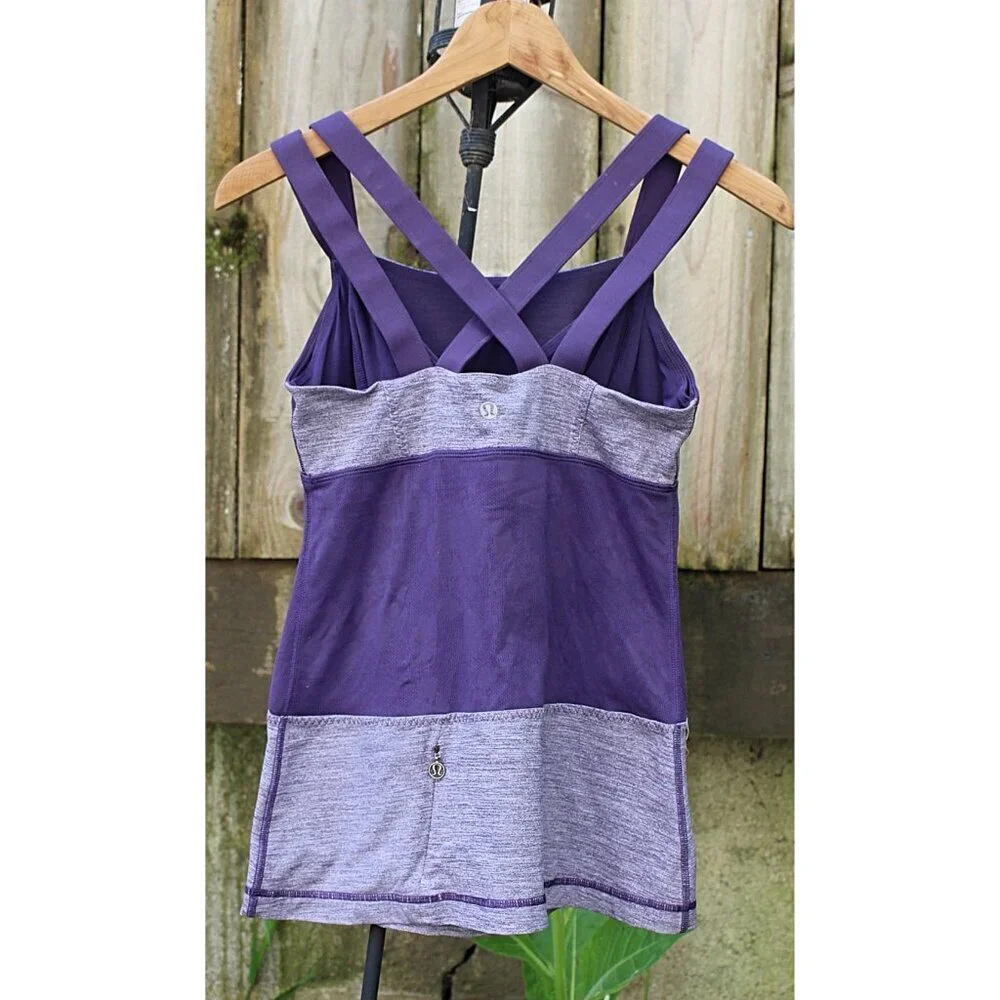 Lululemon sz 8 - Chataranga Tank in Concord Grape (Purple) - Luxtreme Cross Back